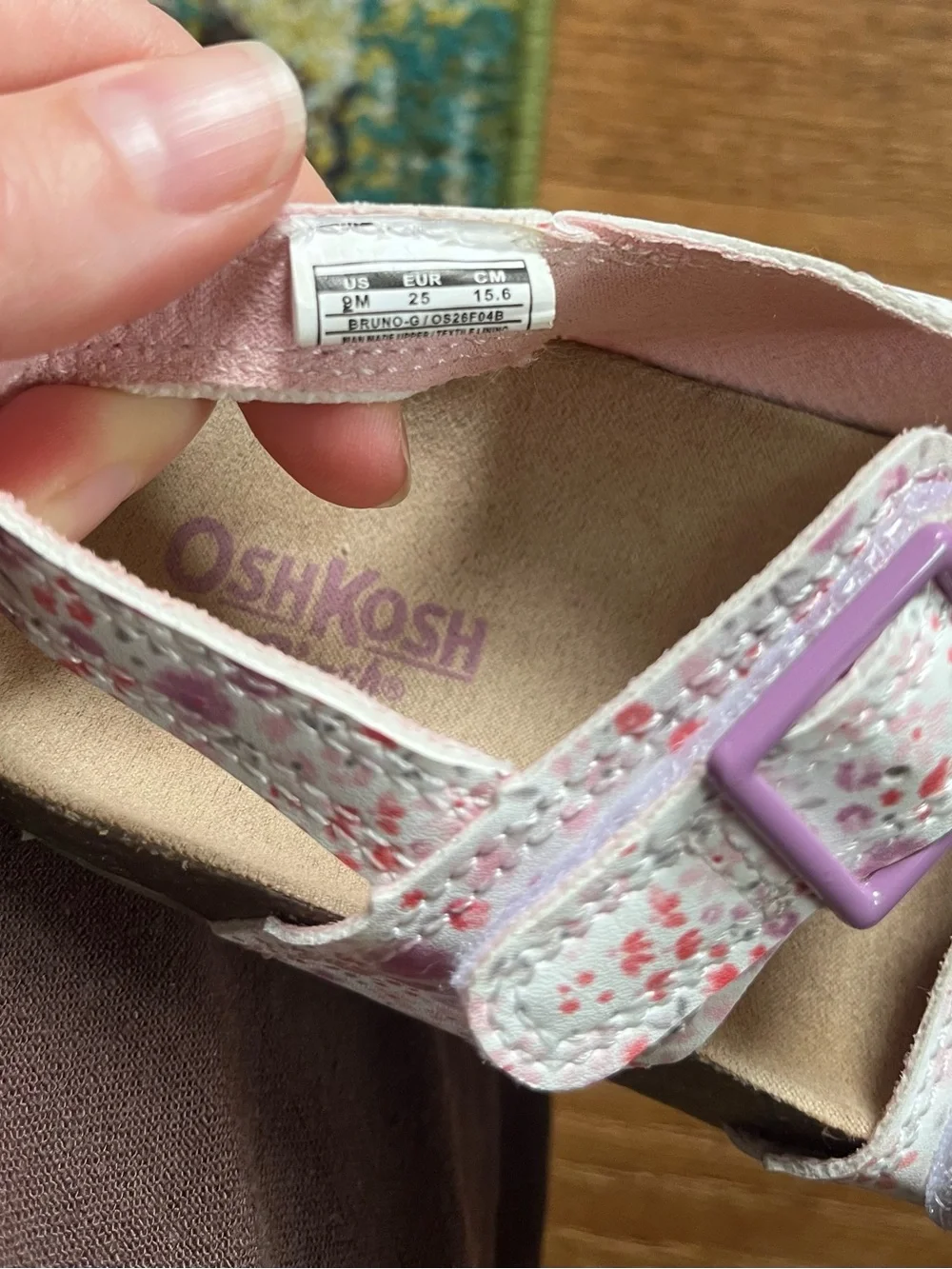 OshKosh B'gosh Pink & Lavender Floral Strap Sandals